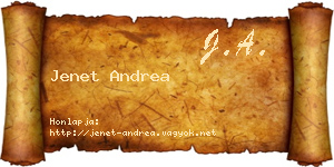 Jenet Andrea névjegykártya